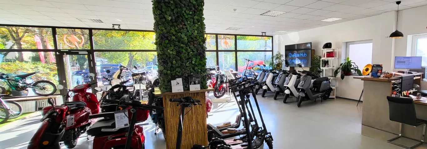 eRide Hub München Showroom und Werkstatt