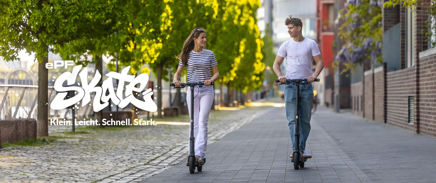 ePowerFun ePF-SKATE als kompakter E-Scooter