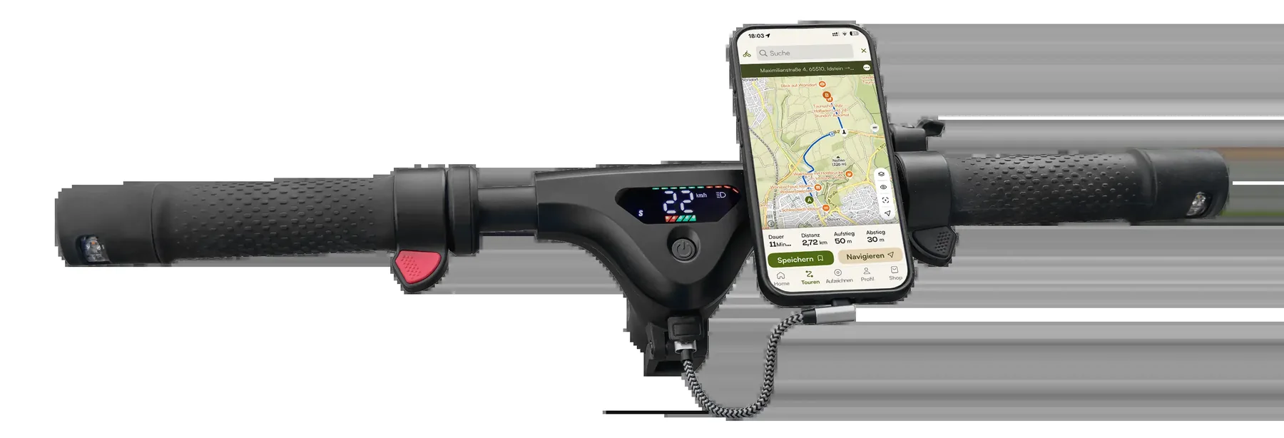 Cockpit und Display des ePowerFun ePF-3