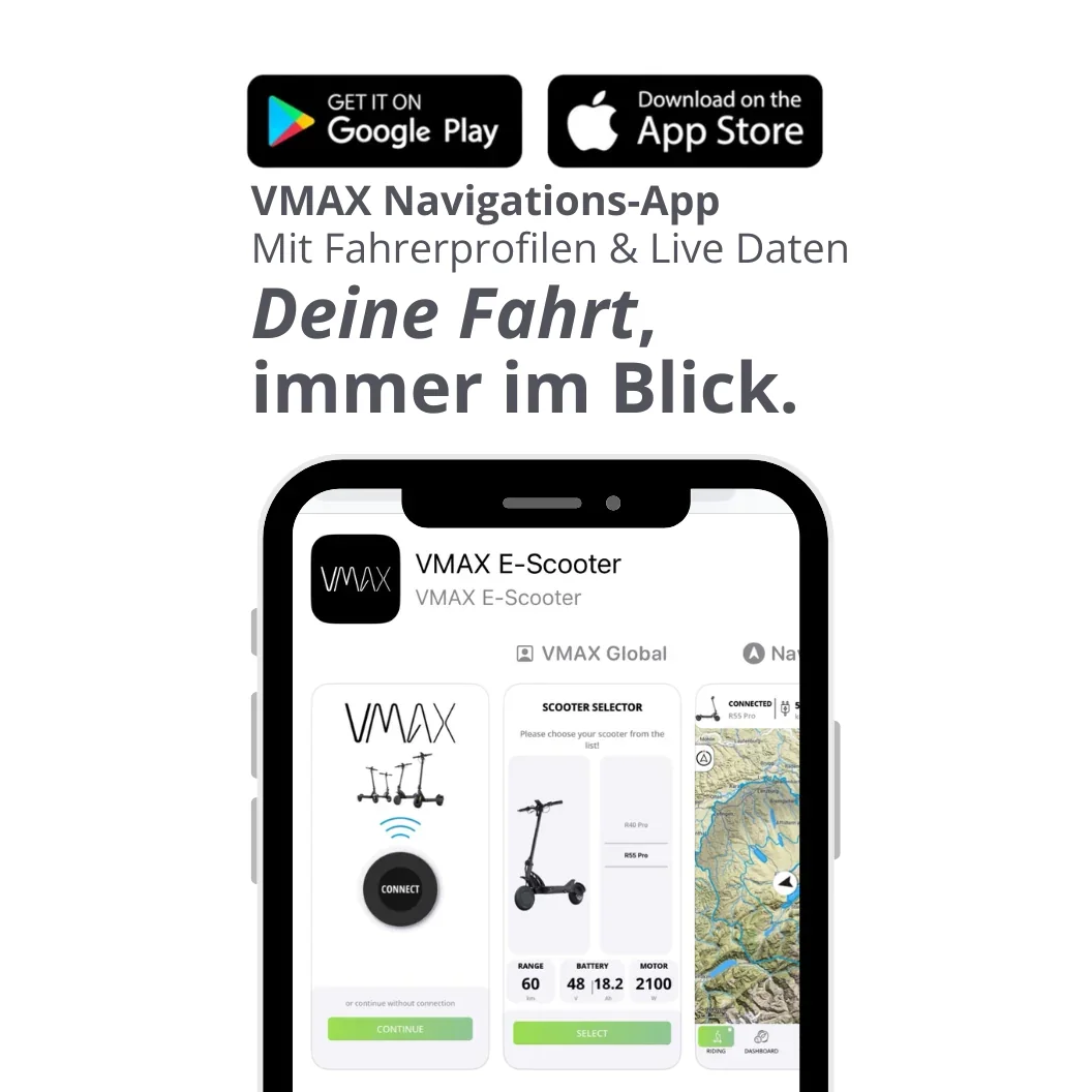 App und Sicherheitsausstattung des VMAX VX2 Extreme