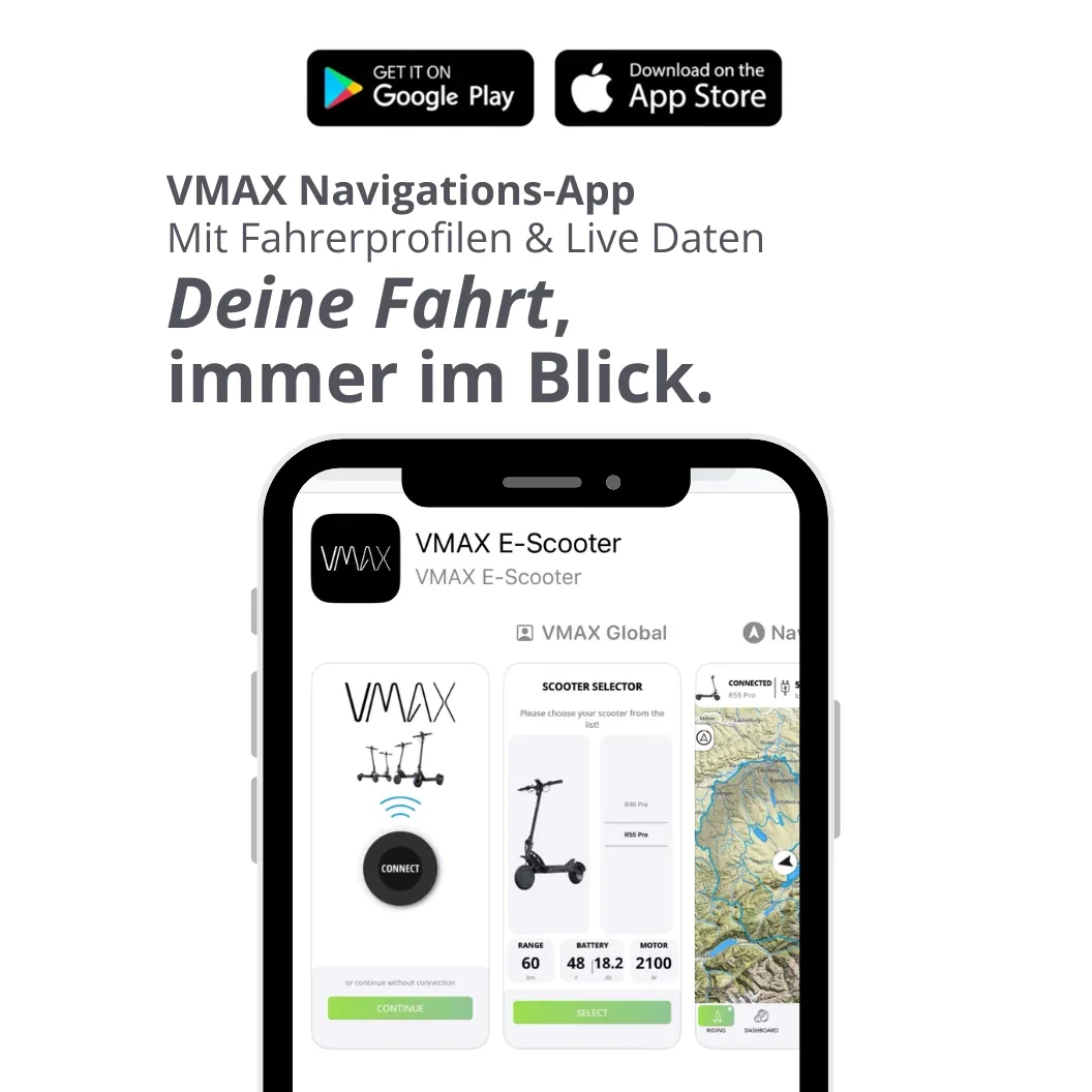 App und Sicherheitsausstattung des VMAX NEW VX2 HUB