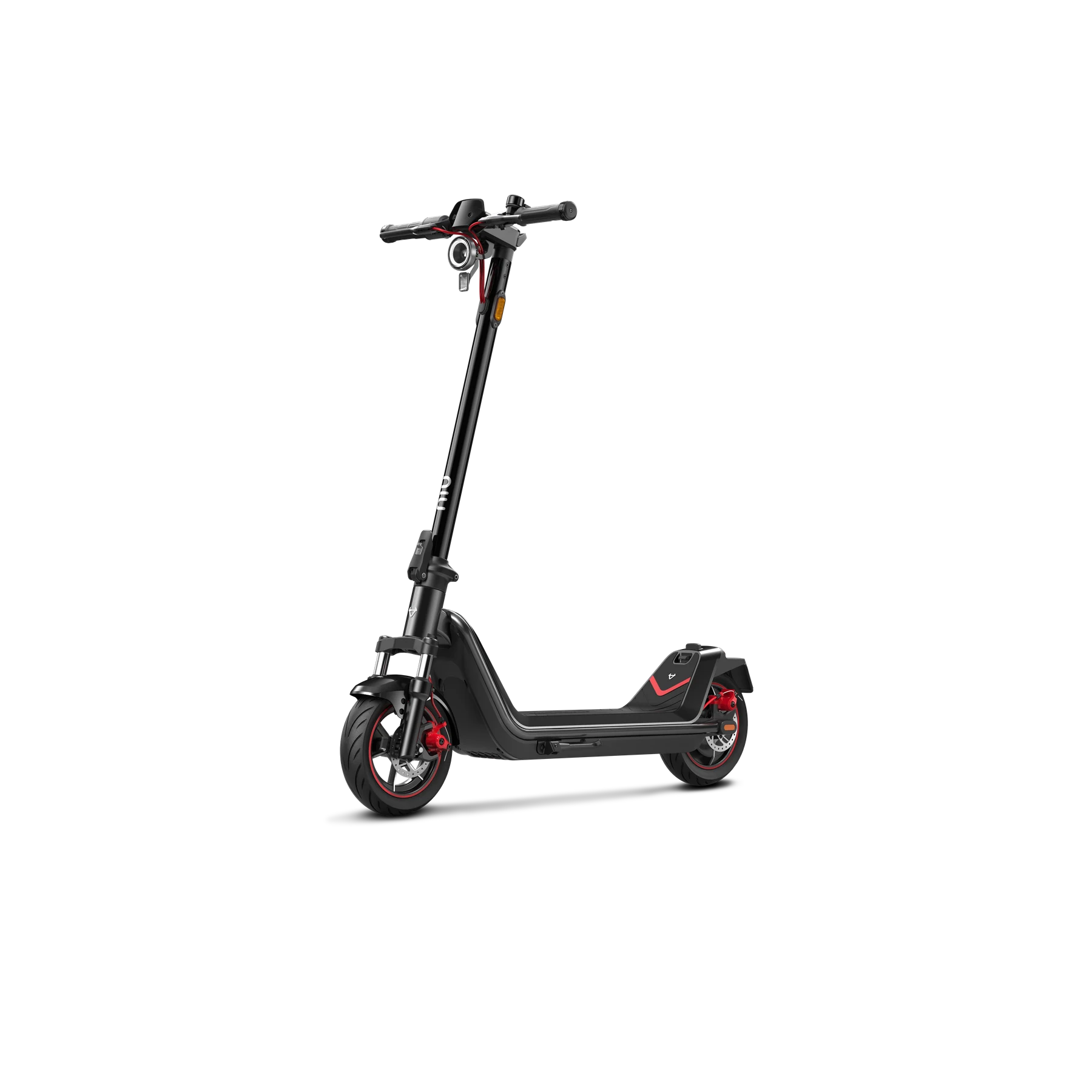 NIU KQi 300X mit roter Federung und Scheibenbremse