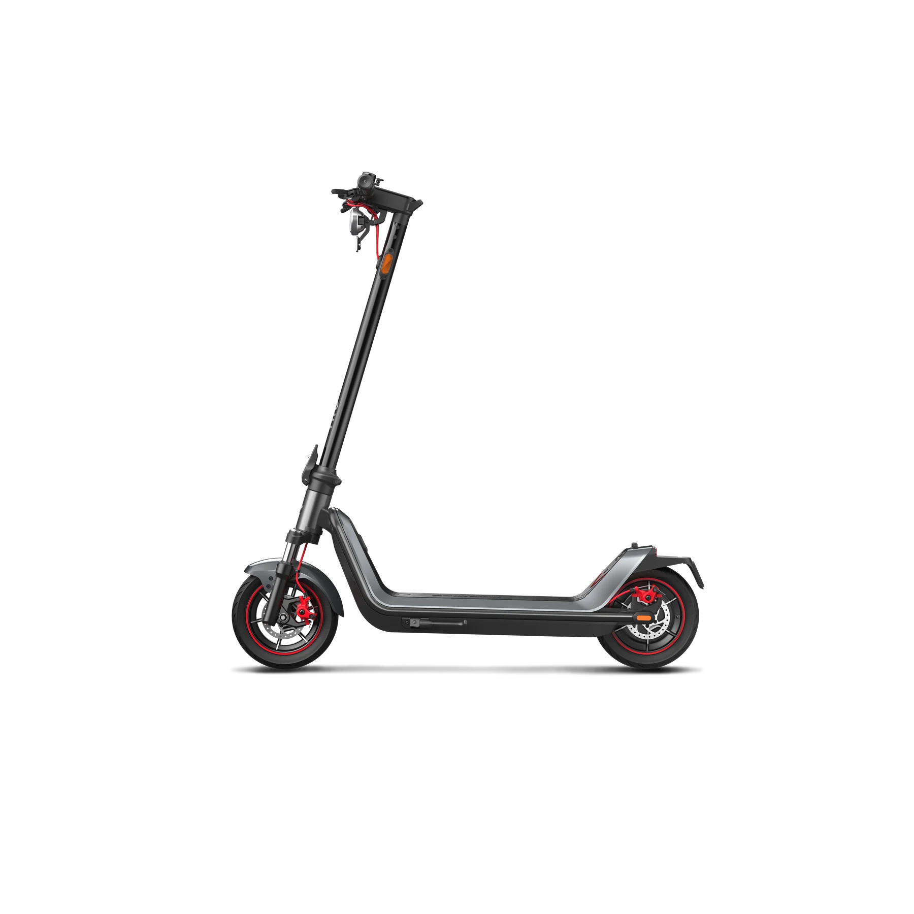 NIU KQi 300X Seitenansicht mit langem Trittbrett und großen Reifen